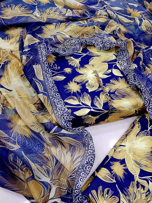 Digital Printed Swiss Lawn 3pc