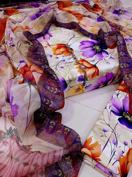 Digital Printed Swiss Lawn 3pc