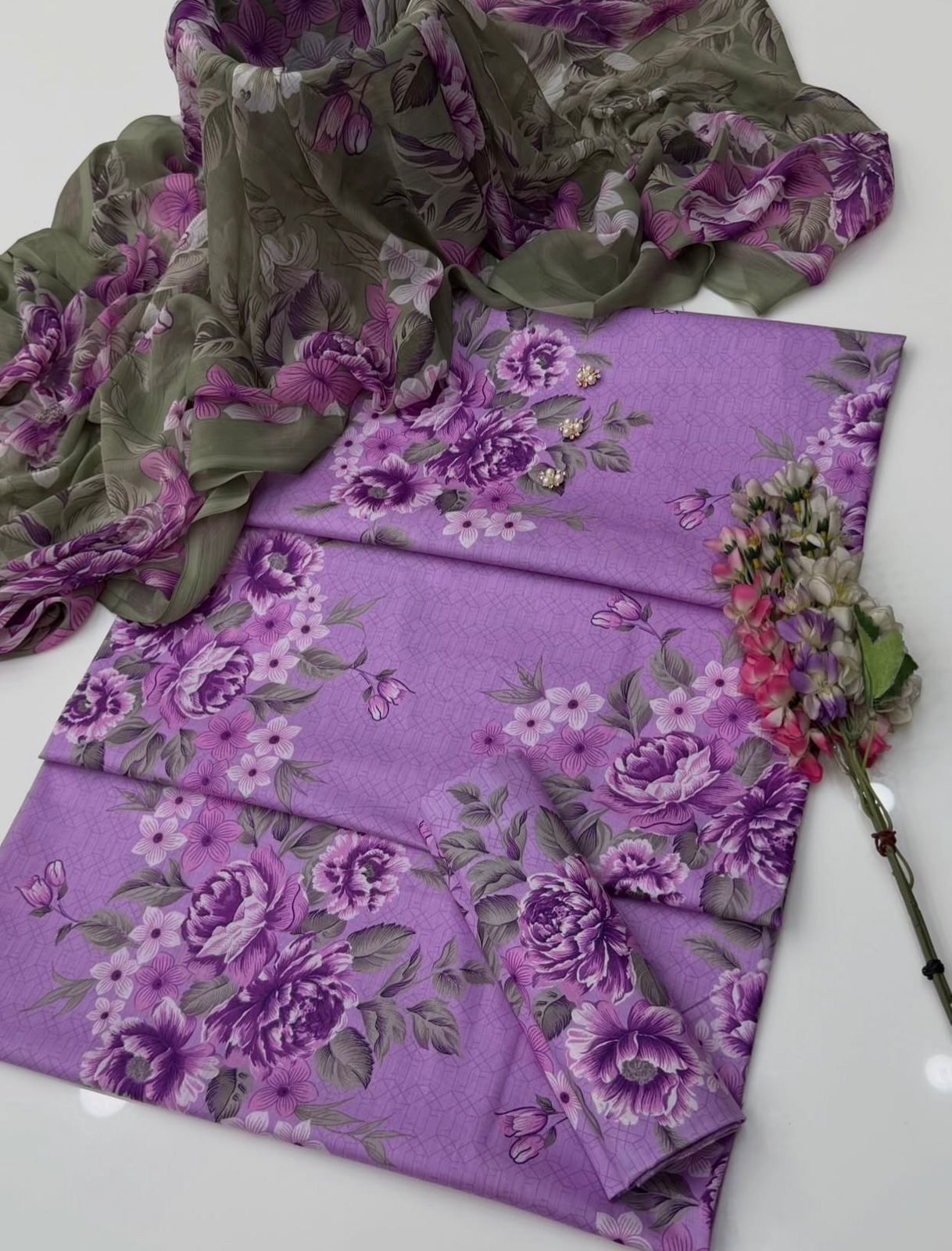 Digital Printed Swiss Lawn 3pc