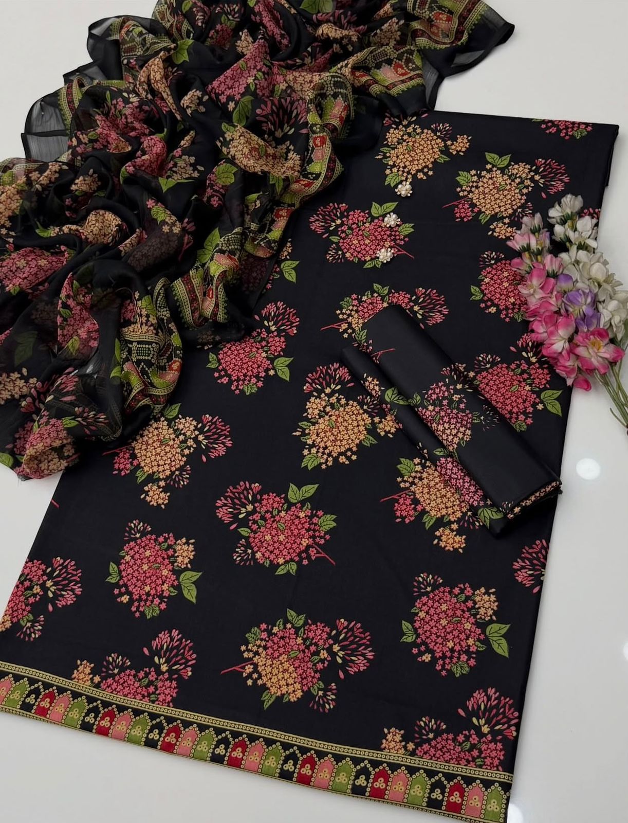 Digital Printed Swiss Lawn 3pc