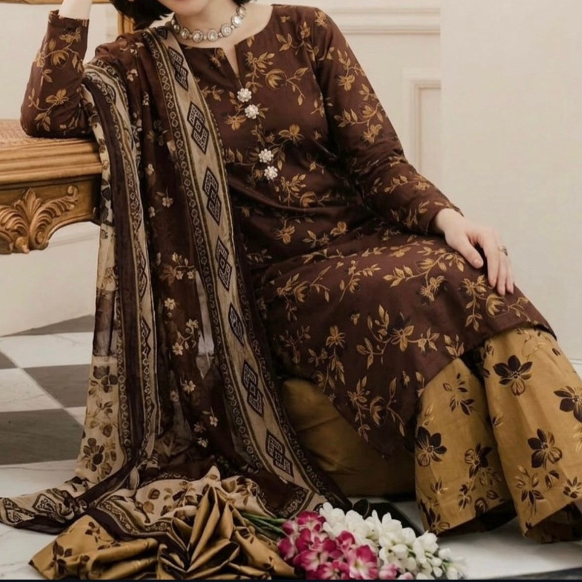 Digital Printed Swiss Lawn 3pc