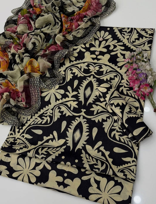 Digital Printed Swiss Lawn 3pc