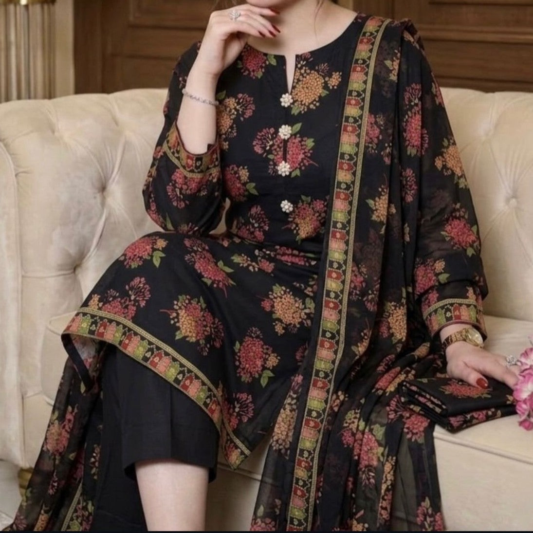 Digital Printed Swiss Lawn 3pc