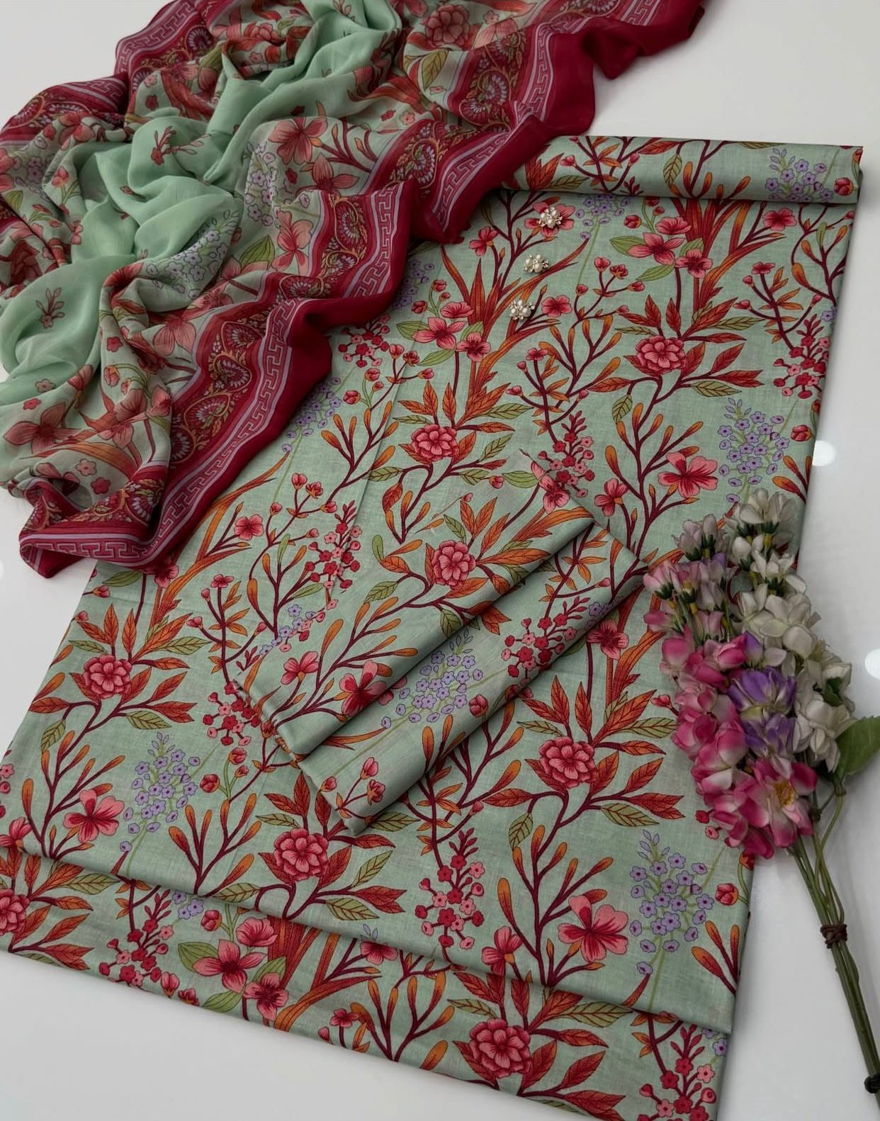 Digital Printed Swiss Lawn 3pc