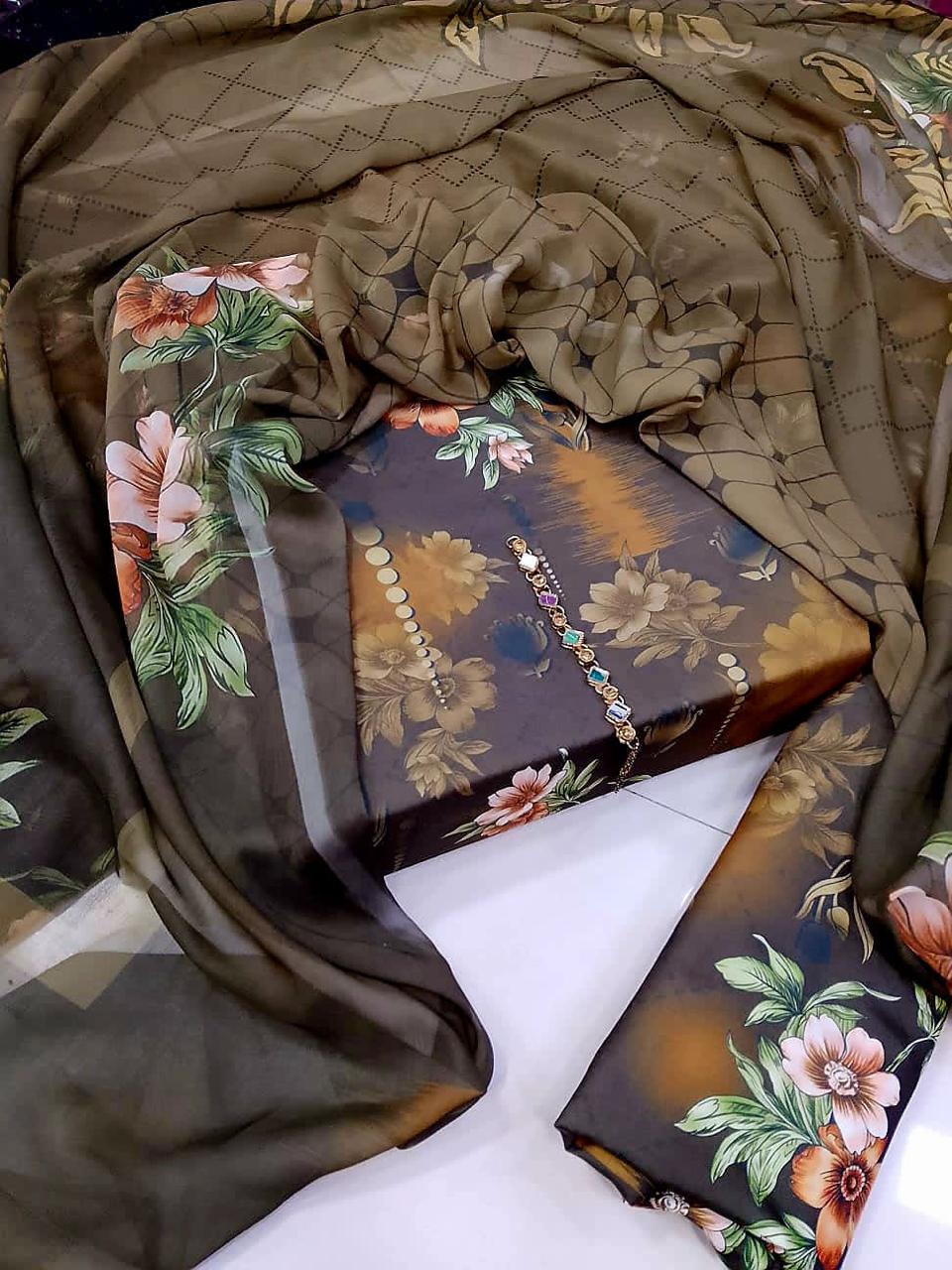 Digital Printed Swiss Lawn 3pc