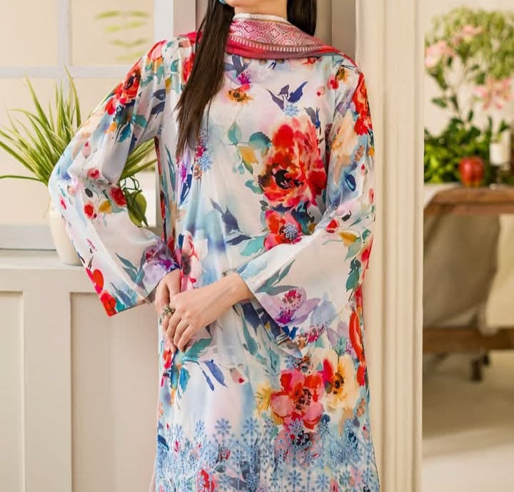 Digital Printed Swiss Lawn 3pc