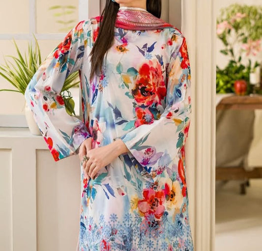 Digital Printed Swiss Lawn 3pc