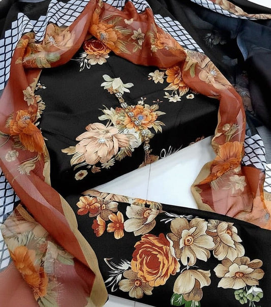 Digital Printed Swiss Lawn 3pc