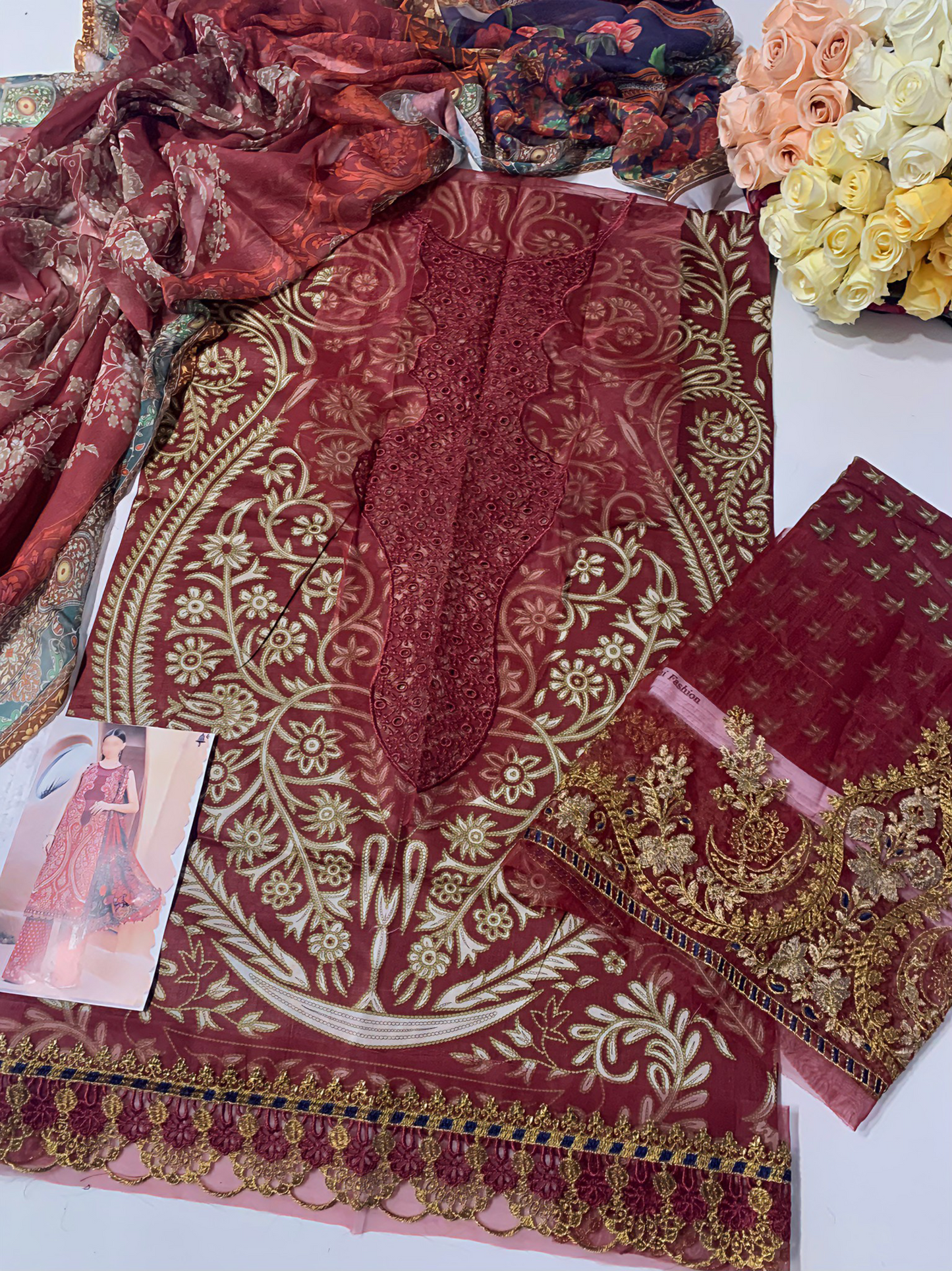 Embroidered Lawn 3pc Dress