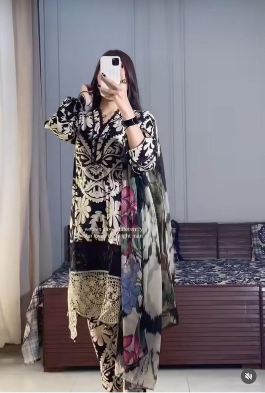 Ready-To-Wear Lawn 3pc Embroidered