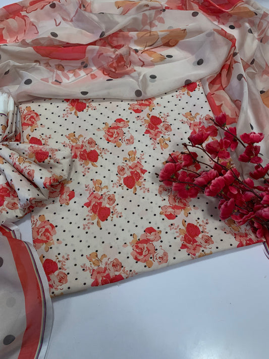 Digital Printed Swiss Lawn 3pc