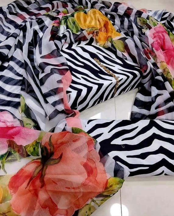 Digital Printed Swiss Lawn 3pc