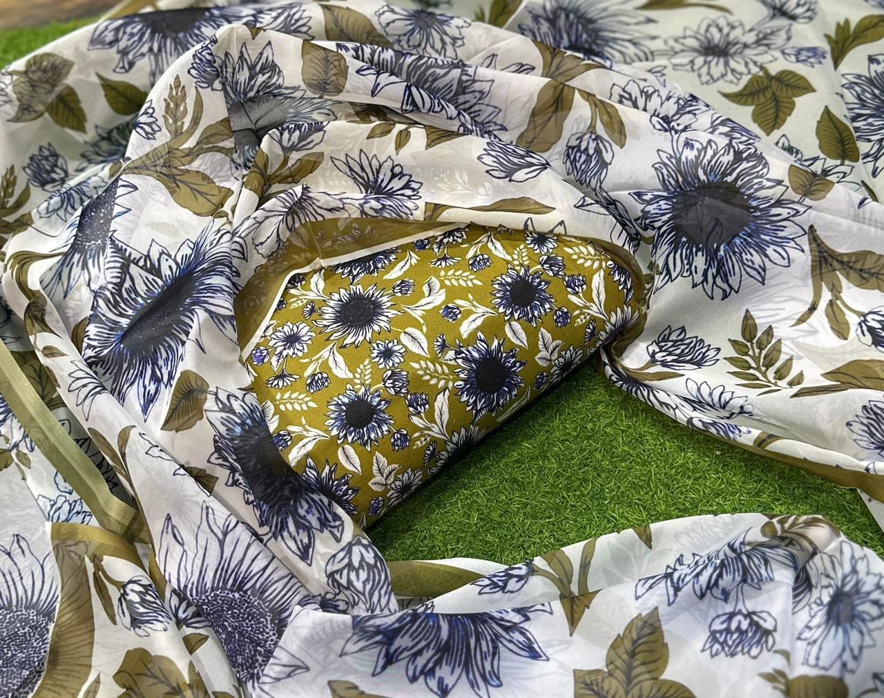 Digital Printed Swiss Lawn 3pc