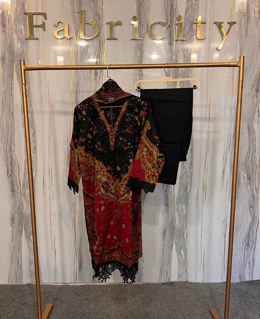 Ready-To-Wear Lawn 3pc Embroidered