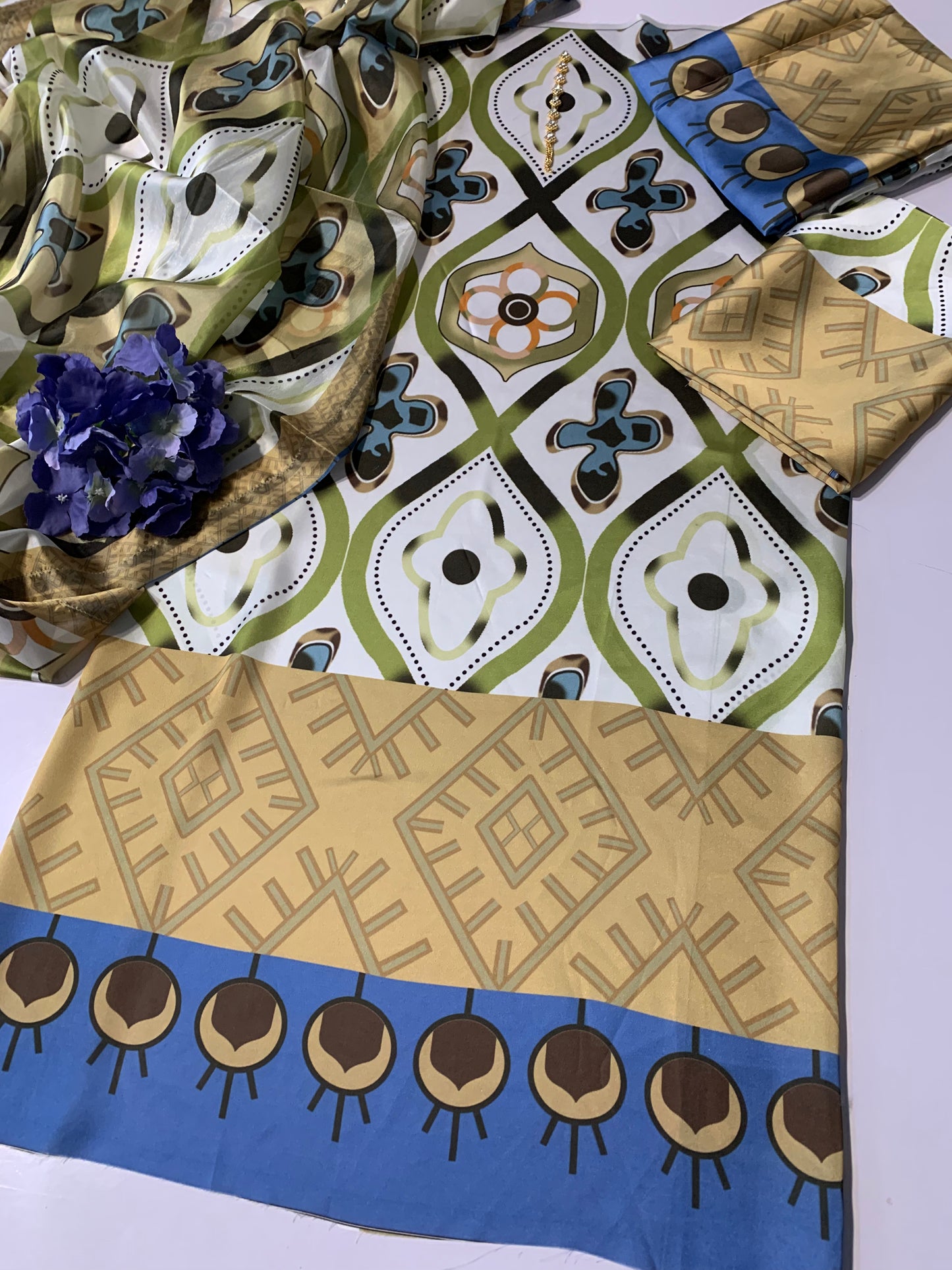 Digital Printed Silk 3pc