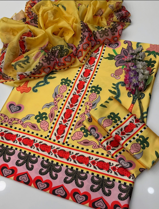 Digital Printed Silk 3pc