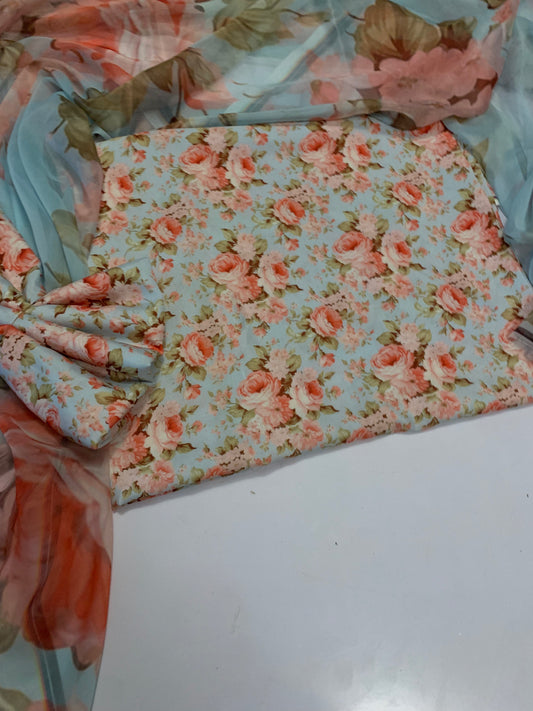 Digital Printed Swiss Lawn 3pc