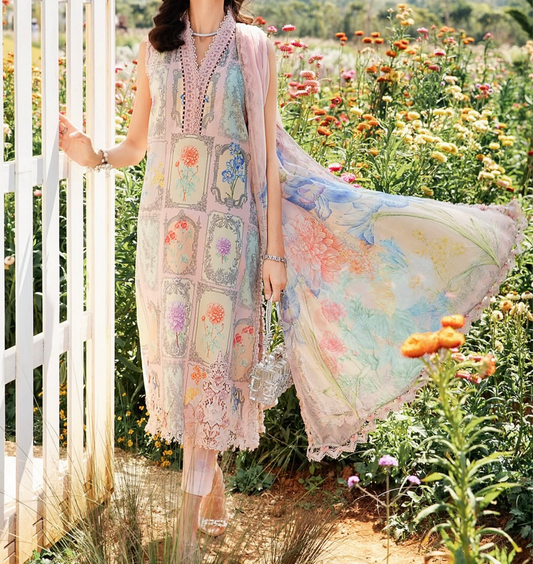 Digital Printed Swiss Lawn 3pc