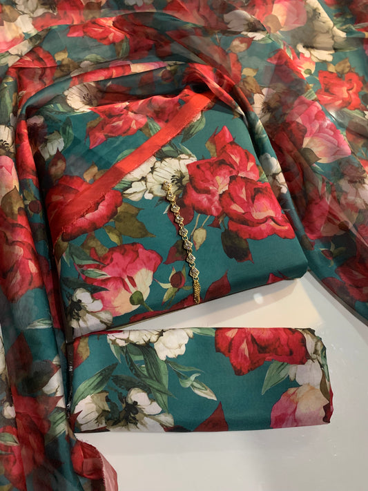 Digital Printed Swiss Lawn 3pc