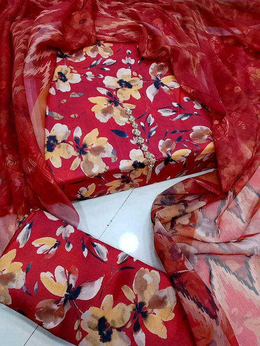 Digital Printed Swiss Lawn 3pc