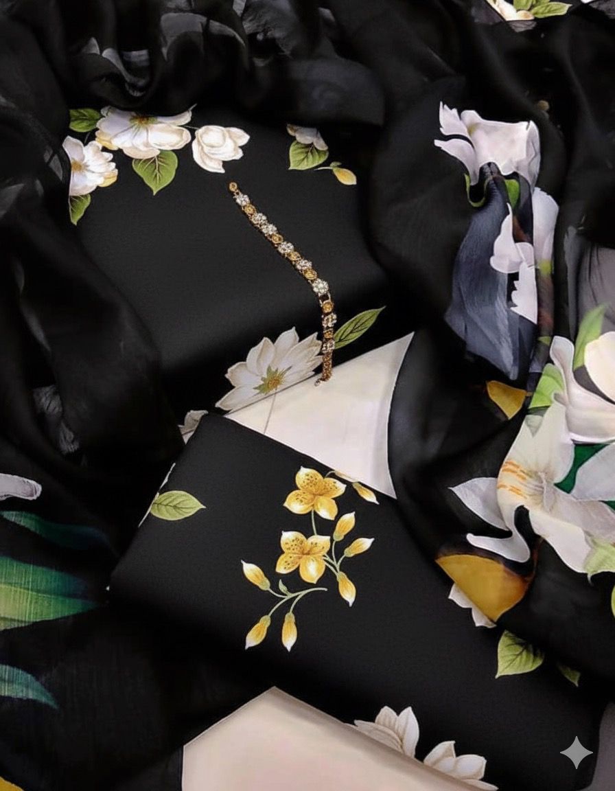 Digital Printed Swiss Lawn 3pc