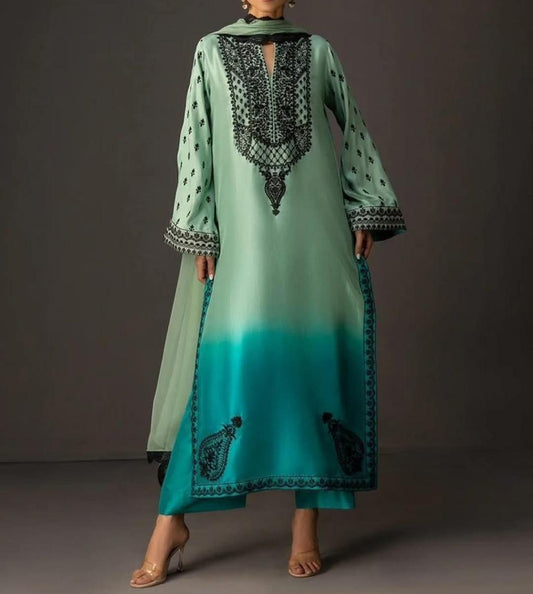 Digital Printed Silk 3pc