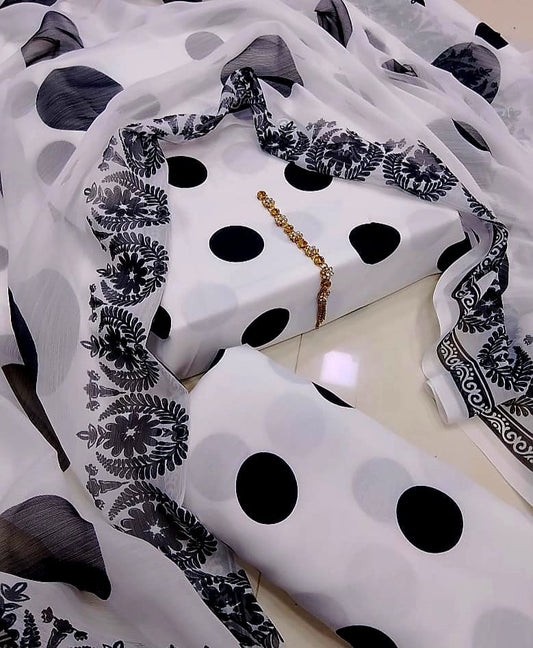 Digital Printed Swiss Lawn 3pc